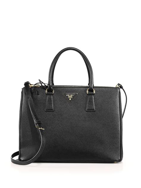 prada saffiano lux medium double zip leather satchel|saffiano leather tote.